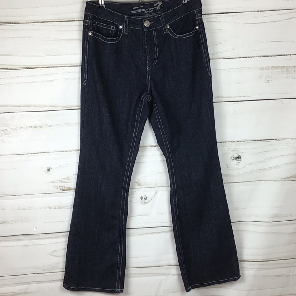 Seven7 Rhinestone Slimming boot Dark denim size 12